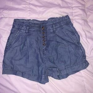 loose denim colored shorts